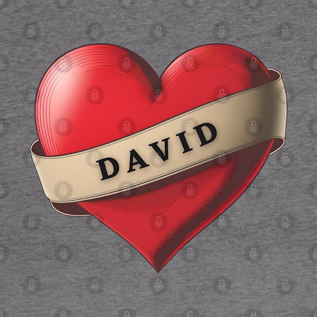 David - Lovely Red Heart With a Ribbon by Allifreyr@gmail.com